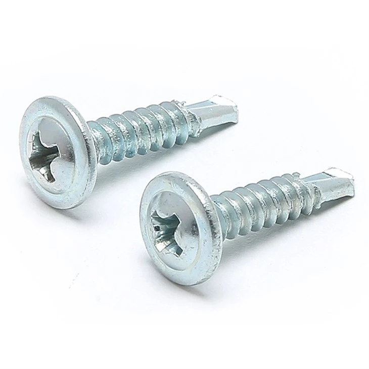 Extra-Wide Rounded Head Drilling Screws for Metal